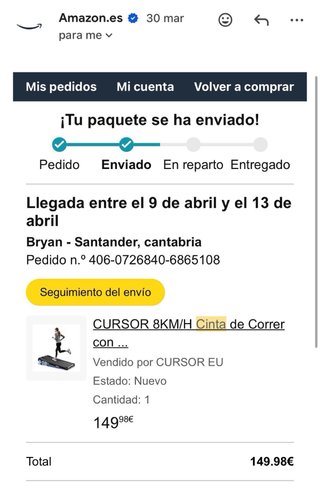 Cinta Correr Plegable 16% Inclinación