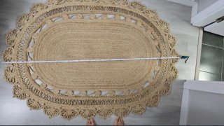 Alfombra Ovalada Grande Yute Beige