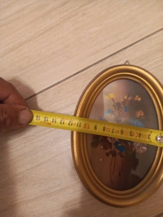 Quadretto olio fiori anni 60-70 ovale