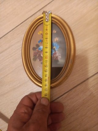 Quadretto olio fiori anni 60-70 ovale