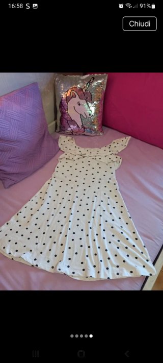 Abito bambina pois 10 anni