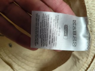 Gorrito rafia bebé verano oso