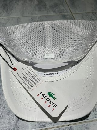 Gorra Lacoste Blanca Malla
