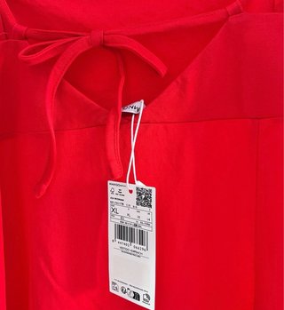 Vestido Mango Rojo Estilo 90 Talla XL