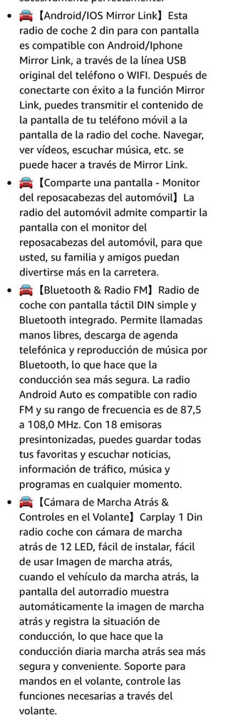 NUEVO! (87€) Radio Auto 2 DIN CarPlay Wireless