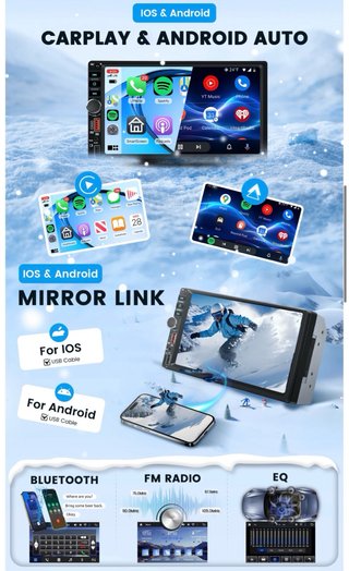 NUEVO! (87€) Radio Auto 2 DIN CarPlay Wireless