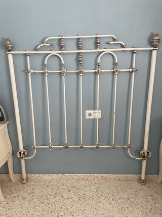 Cabecero forja y bronce antiguo