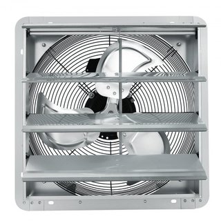 Ventilador de Escape con Persiana, 406 mm de Alta Velocidad 1400RPM 2000 CFM, Ventilador de Ático Montado en Pared de Aluminio con Motor de CA, Ventilación y Enfriamiento para Invernaderos, Garaje...