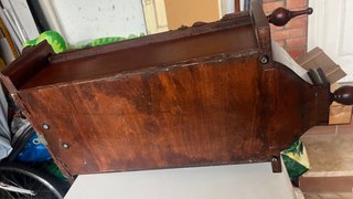 Reloj de pared antiguo madera y cristal