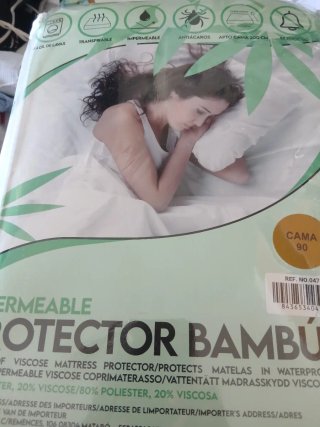 Protector Colchón Bambú Impermeable 90 nuevos