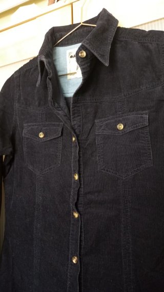 Camisa de pana Alcott azul marino