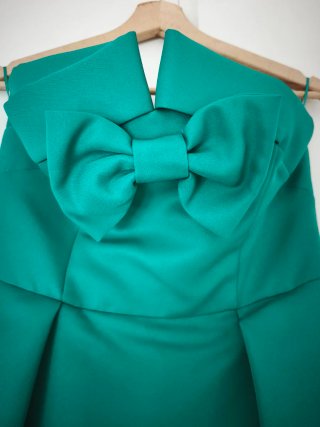 Vestido fiesta corto turquesa