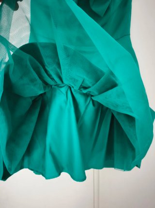 Vestido fiesta corto turquesa