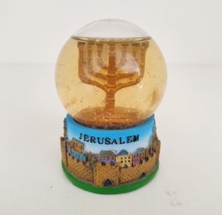 Palla di vetro Gerusalemme con Menorah