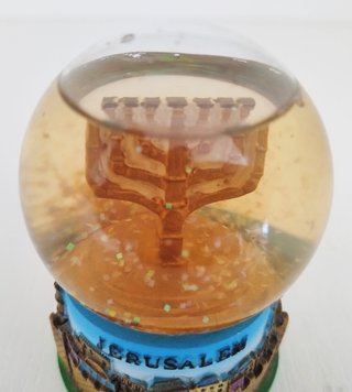 Palla di vetro Gerusalemme con Menorah