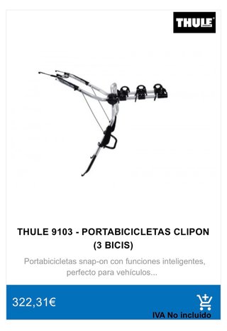 Portabicicletas Thule Clipon 9103 (3 bicis)