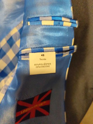 Traje UB elegante azul-gris