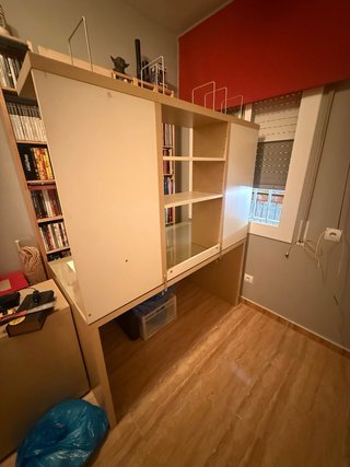 Escritorio completo Ikea con sobre cristal