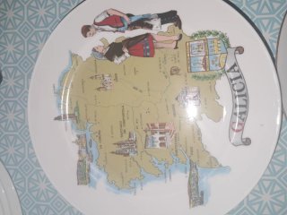 Plato decorativo porcelana Galicia