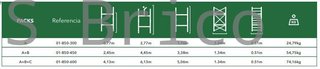 Andamio Modular Aluminio - 6,13 Metros - Pack A+B+C