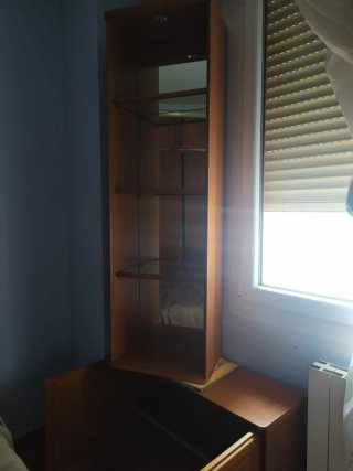 Mueble de salón modular madera castaño