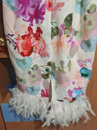 Vestido fiesta estampado flores talla 46