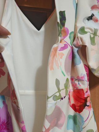 Vestido fiesta estampado flores talla 46