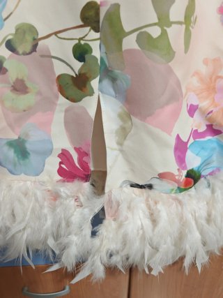 Vestido fiesta estampado flores talla 46