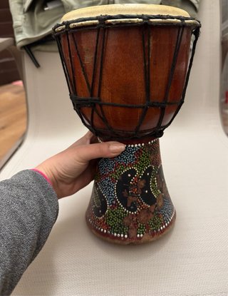 Tamburo Djembe Legno Decorato