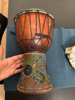 Tamburo Djembe Legno Decorato