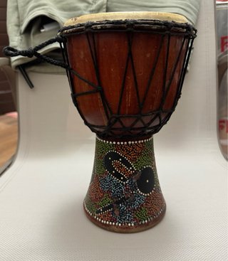 Tamburo Djembe Legno Decorato