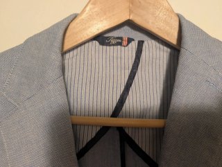 Americana Tizzas niño azul y blanco