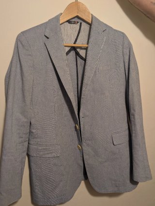 Americana Tizzas niño azul y blanco