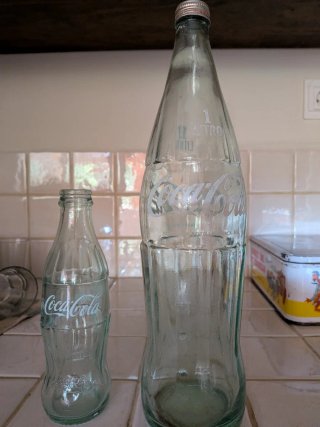Bottiglie Coca-Cola Vintage 1L e Piccola