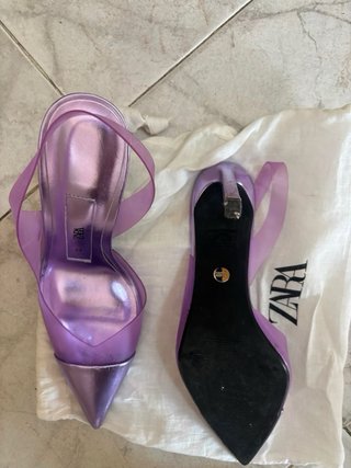 Tacchi Zara Viola/Argento Tg 37