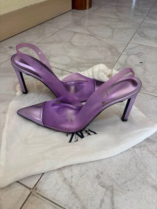 Tacchi Zara Viola/Argento Tg 37