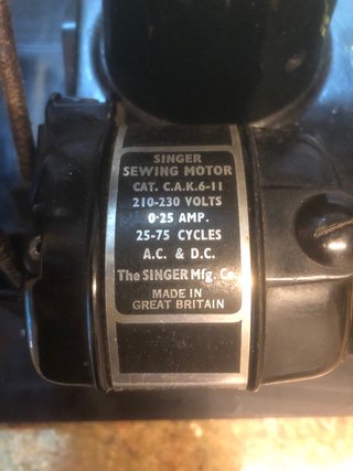 Máquina de coser Singer Vintage Inglesa