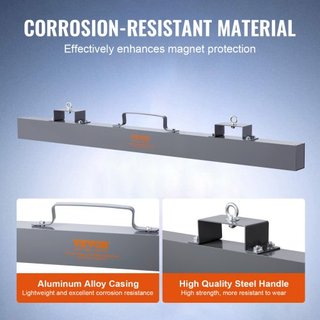Herramienta de Recogida Magnética Colgante, Barrendero Magnético de Montacargas Tipo Colgante de 42.2 kg, Accesorios de Caza de Material de Acero de Grado Industrial para Recoger Clavos, Tornillos...