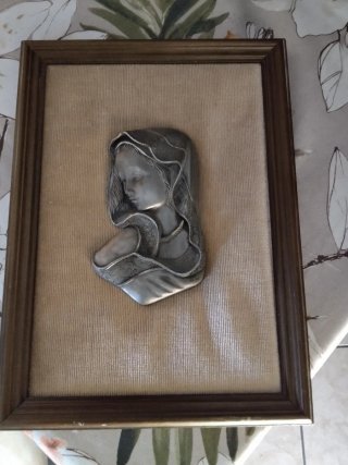 Quadro Madonna in Peltro