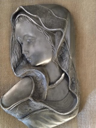 Quadro Madonna in Peltro