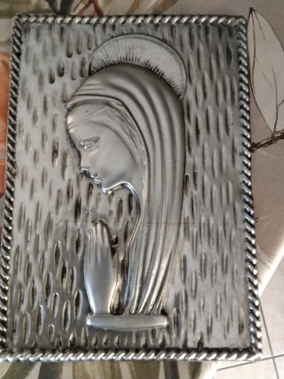 Quadro Madonna in Peltro