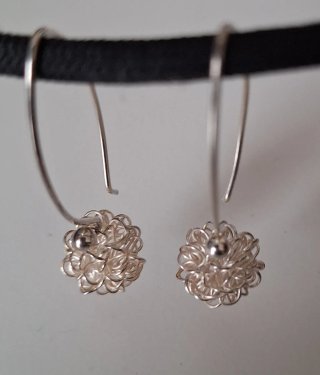 Pendientes artesanales plata 925