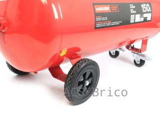 Compresor de Aire Silencioso 150L - 3,5 Hp - 2 Salidas - 09345 - Mader