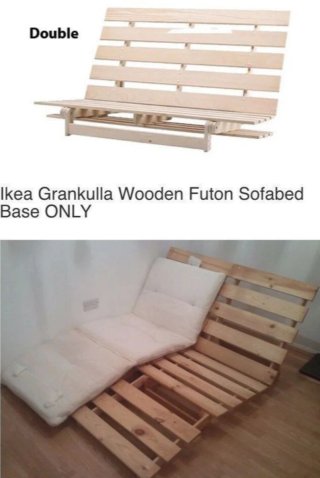 Estructura para Futón Japonés Ikea Madera NEGRO.