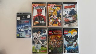 Pacchetto 7 Giochi Sony PSP: PES, Lego, Spiderman...