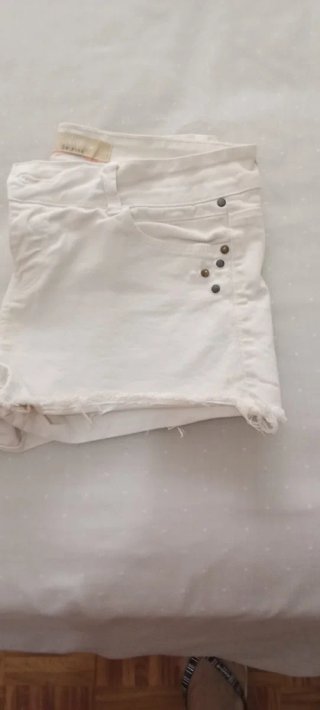 Pantalón corto blanco niña talla 34