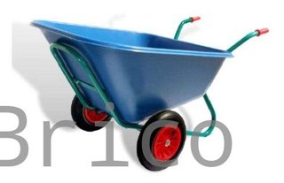 Carretilla Cuba 300 Litros Polipropileno - 2 Ruedas Neumáticas