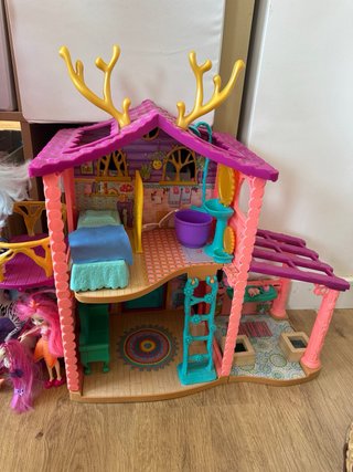 2 Casas mas Barco Enchantimals Muñecas y animales