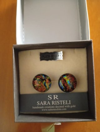 Pendientes Plata y Cristal Dicróico