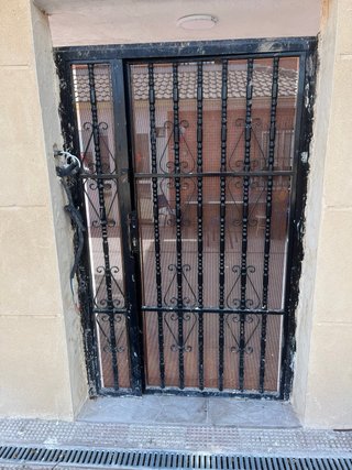 Puerta de calle con reja